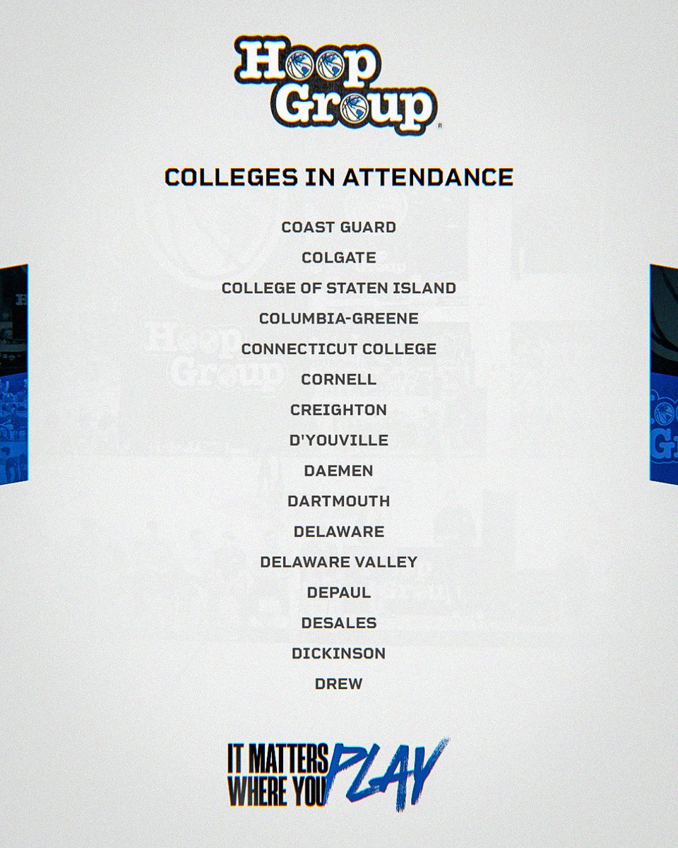 The objective is to play in front of college coaches. Over 200 schools showed up to Atlantic City and Manheim for Hoop Group live periods. Opportunities left and right for our hoopers !