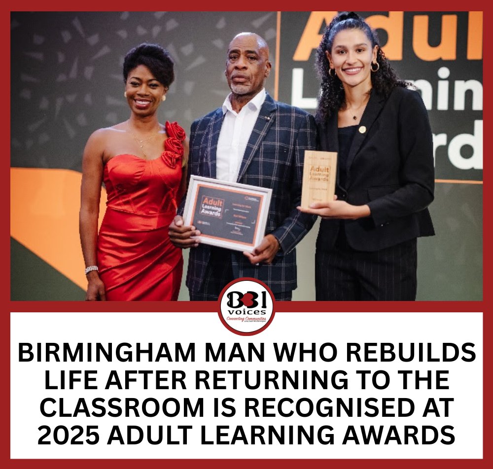 B31Voices's tweet image. Birmingham man who rebuilds life after returning to the classroom is recognised at 2025 Adult Learning Awards

READ HERE:👉 bvoices.uk/40gEU5B

-

#PositiveSWBrum
#AdultLearningAwards
#ReleasePotential 
#Birmingham 
#BirminghamUK 
#B31Voices #BVoices