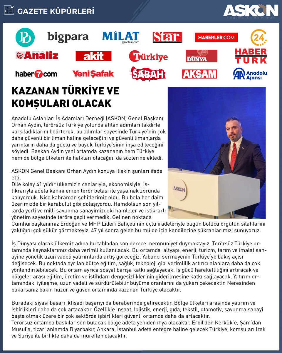 #BASINDA BUGÜN #ASKON