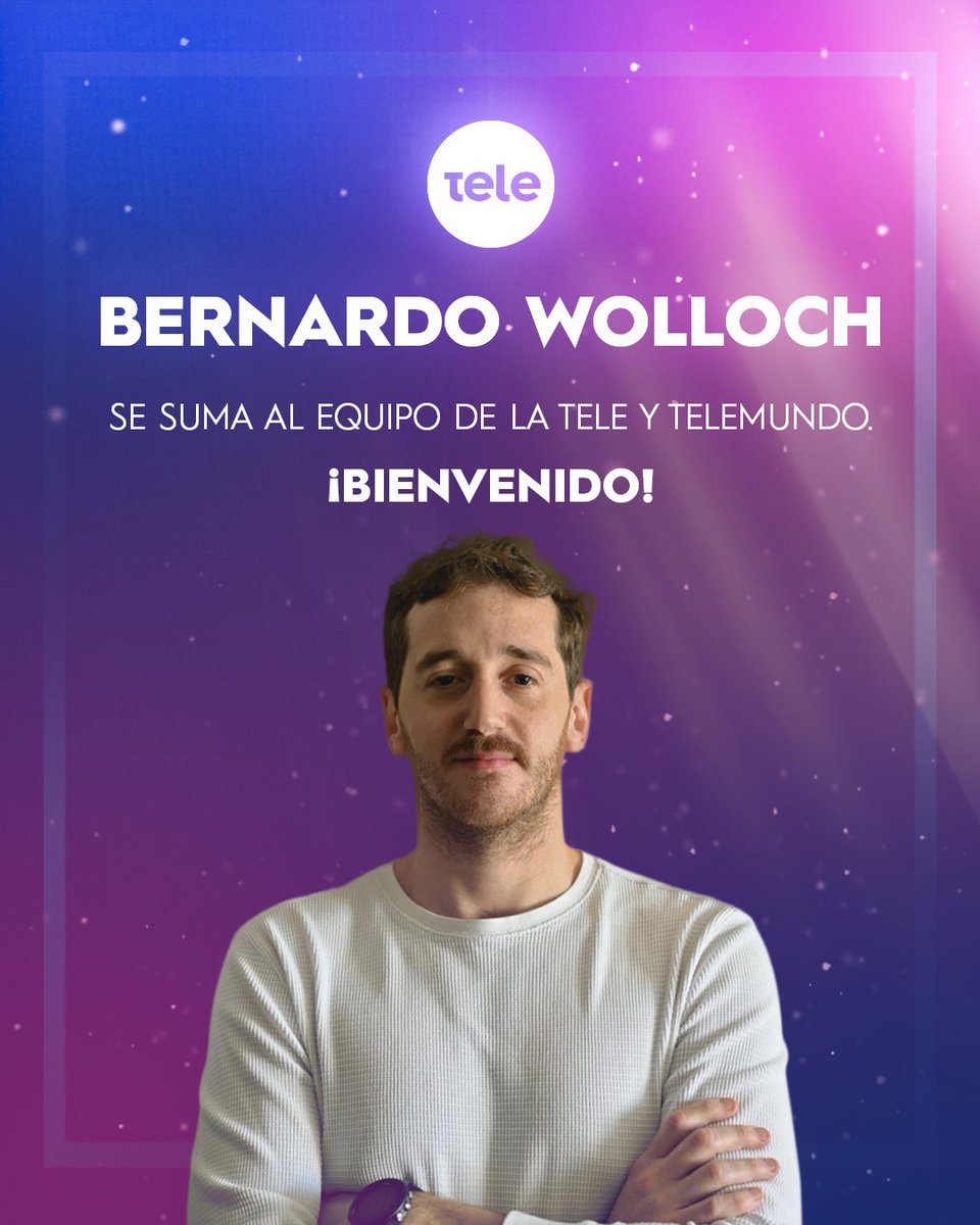 Le damos la bienvenida a <a href="/wolloch/">Bernardo Wolloch</a>, que se suma al equipo de La Tele y Telemundo.

Bernardo formará parte de una nueva propuesta que estará en pantalla próximamente y de la cual les iremos contando detalles en estos días.