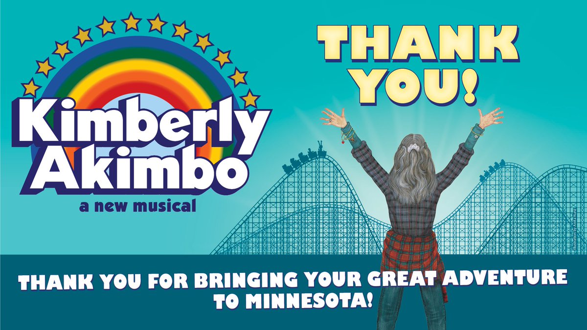 Hennepin Arts (@hennepintheatre) on Twitter photo Thank you <a href="/AkimboMusical/">Kimberly Akimbo on Broadway</a> for bringing your great adventure to Minnesota! We loved having you. Enjoy your next journey at <a href="/playhousesquare/">Playhouse Square</a>!
#PresentedByHennepinArts #GreatAdventure #Minneapolis #mymplsdt
<a href="/BankofAmerica/">Bank of America</a> Broadway on Hennepin Thank you <a href="/AkimboMusical/">Kimberly Akimbo on Broadway</a> for bringing your great adventure to Minnesota! We loved having you. Enjoy your next journey at <a href="/playhousesquare/">Playhouse Square</a>!
#PresentedByHennepinArts #GreatAdventure #Minneapolis #mymplsdt
<a href="/BankofAmerica/">Bank of America</a> Broadway on Hennepin