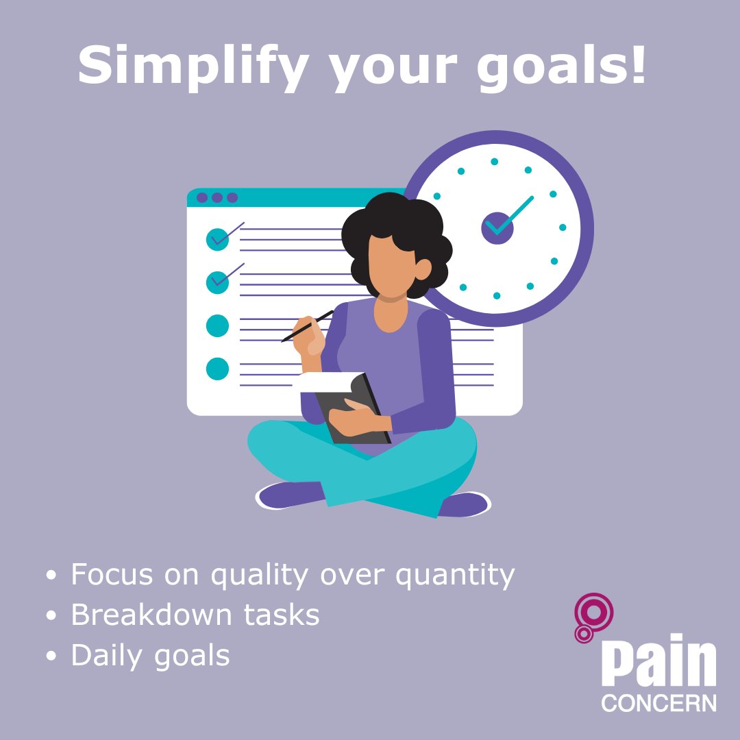 Step up to Change! 🌟 Simplify your goals—focus on quality, not quantity by breaking down your tasks into manageable daily goals.✅

Listen to Airing Pain #45 for tips on pain management at ow.ly/2mIq50V2cSs 🎧

#StepUpToChange #SimplifyGoals #AiringPain