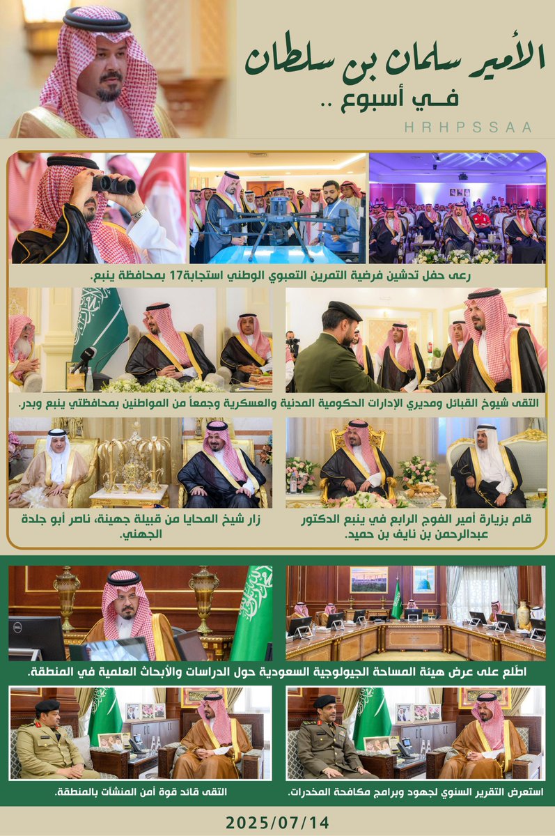 الأمير #سلمان_بن_سلطان في أسبوع..