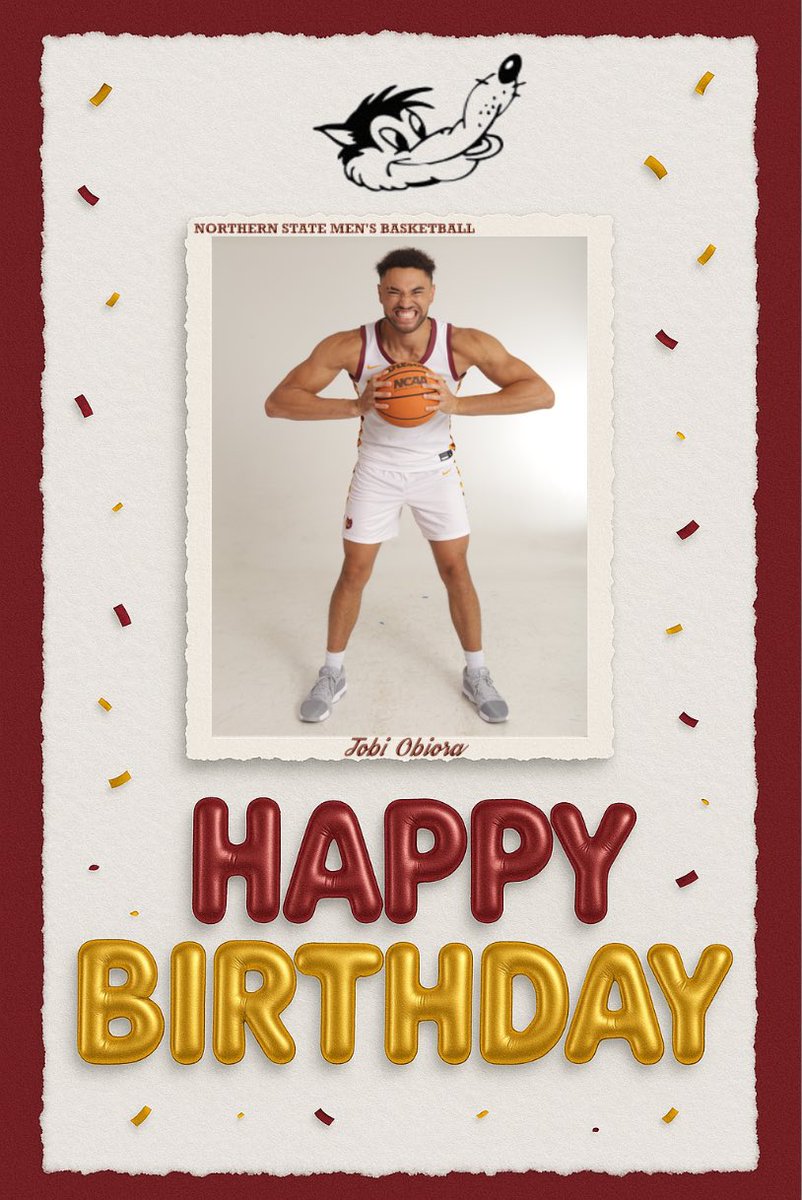 🎉 Happy Birthday, Tobi Obiora! 🎉

Thanks for everything you bring to Northern State Basketball🏀
Hope it’s a great day, Tobi!

#GoWolves 🐺