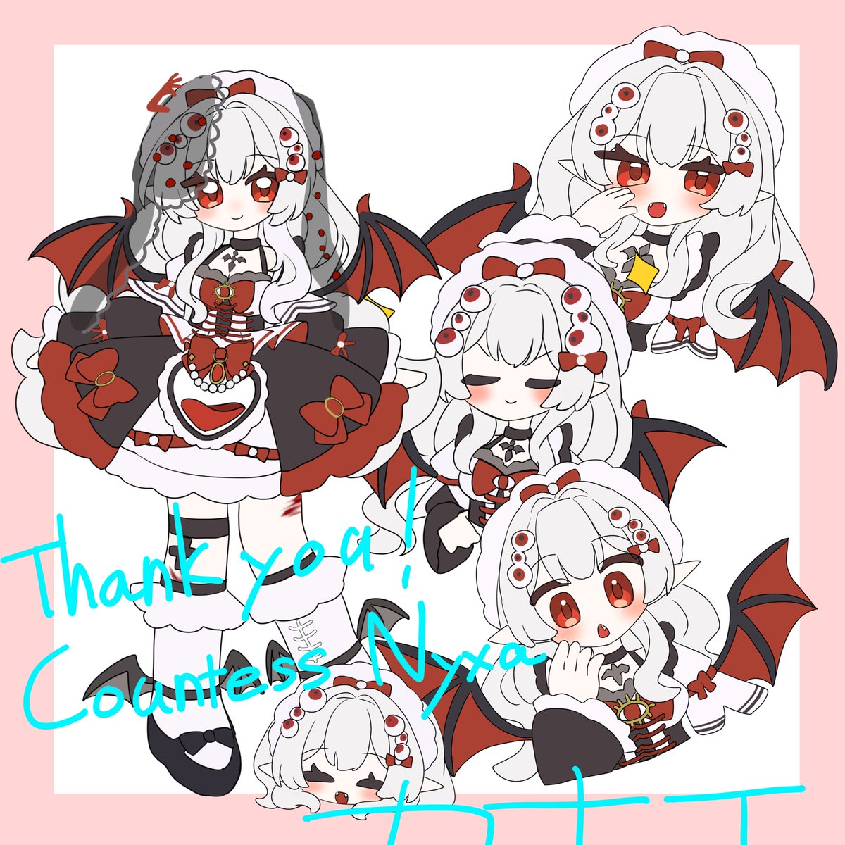 It's me! The cutie vampire countess!

🎨: @/nirai_kanai_kny
#ENVtubers | #Vtubers | #Nyxatration
