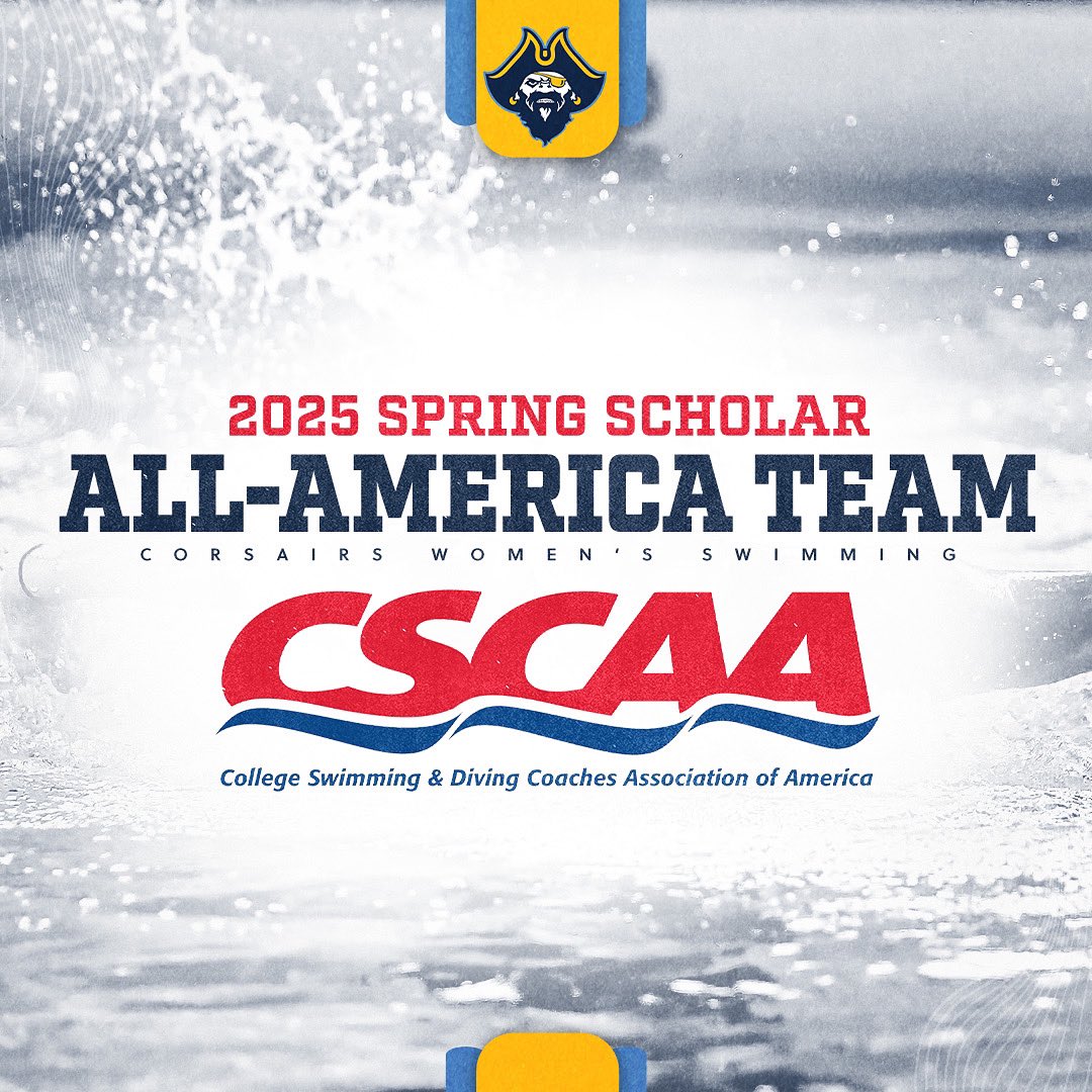 Women’s Swimming Garners Spring CSCAA Spring Scholar All-America Team Honors!👏🏊‍♀️

Release🔗: corsairathletics.com/news/2025/7/8/…

#RollSairs🏴‍☠️