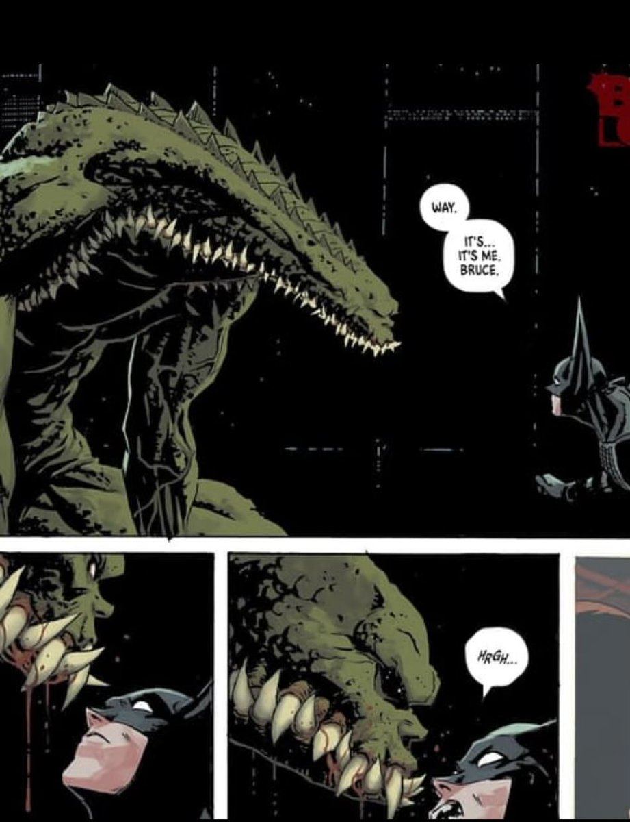 Anon__Rando's tweet image. I love the character design but why do the teeth extend so far as though his jaw splits his shoulders in that one panel?!