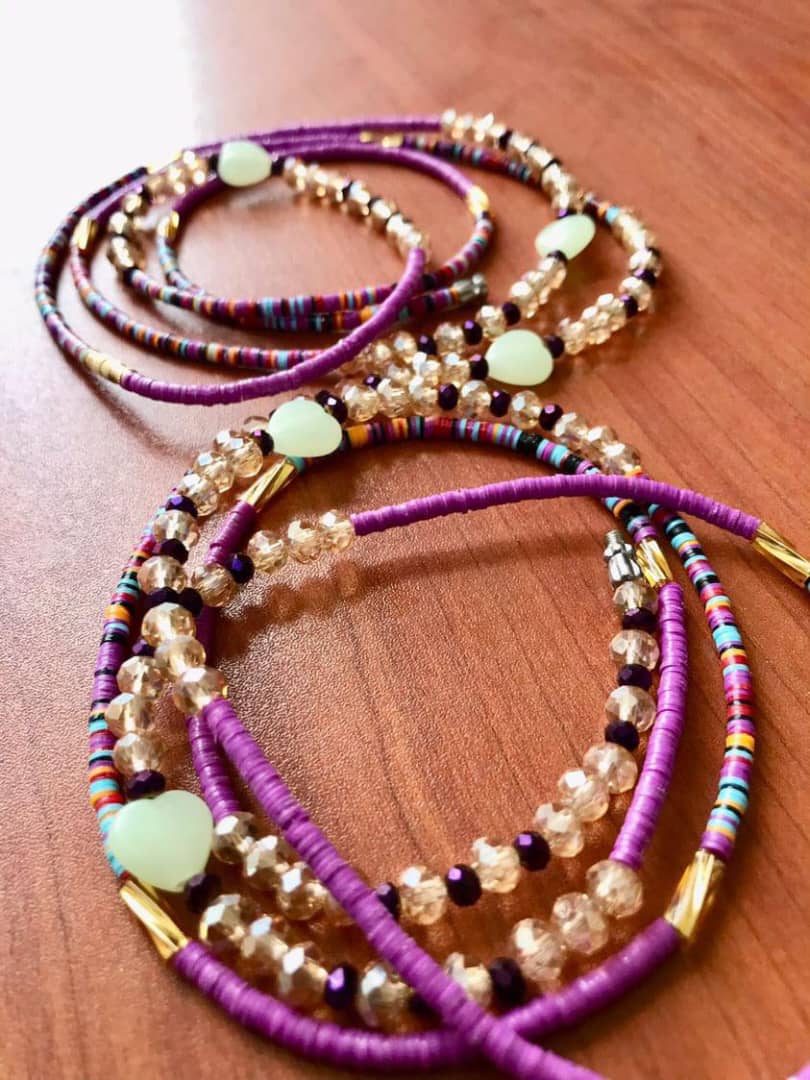 At Dijabeadsandcraft,
We've got you covered.
🦚 Beaded bags 👜
🦚 Traditional and casual neckbeads 
🦚 waist beads 
🦚 Hand beads
🦚 Phone 📱 strap 
🦚 Leg beads 

Send a DM.
08128384758