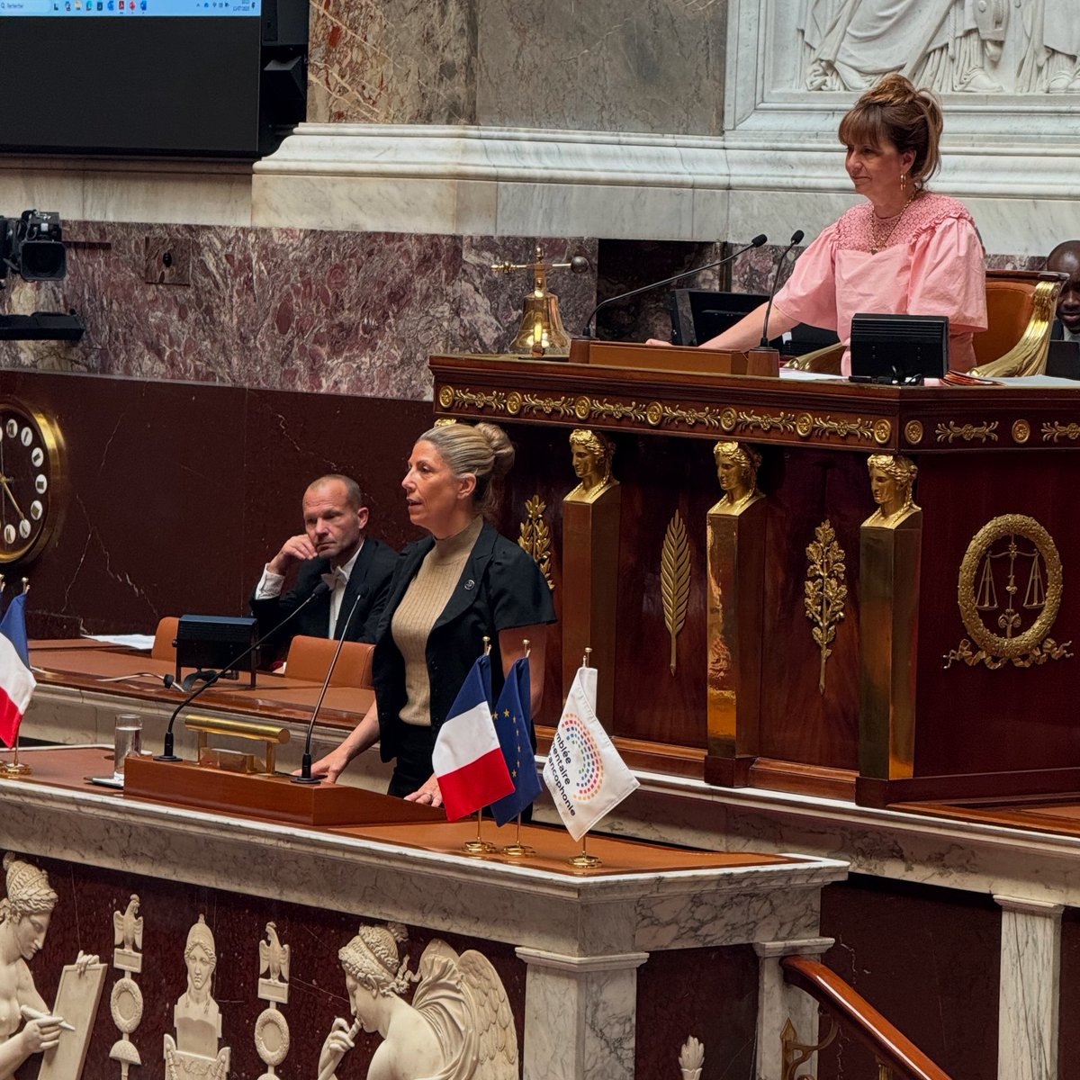 JMaccarone's tweet image. Un beau moment Québec-France que je partage avec vous en ce 14 juillet 🇫🇷
J’ai fait adopter hier une résolution sur l’inclusion en milieu scolaire des élèves ayant des besoins particuliers, par @APFfrancophonie!
J’ai pris la parole dans l’hémicycle de l’Assemblée nationale…