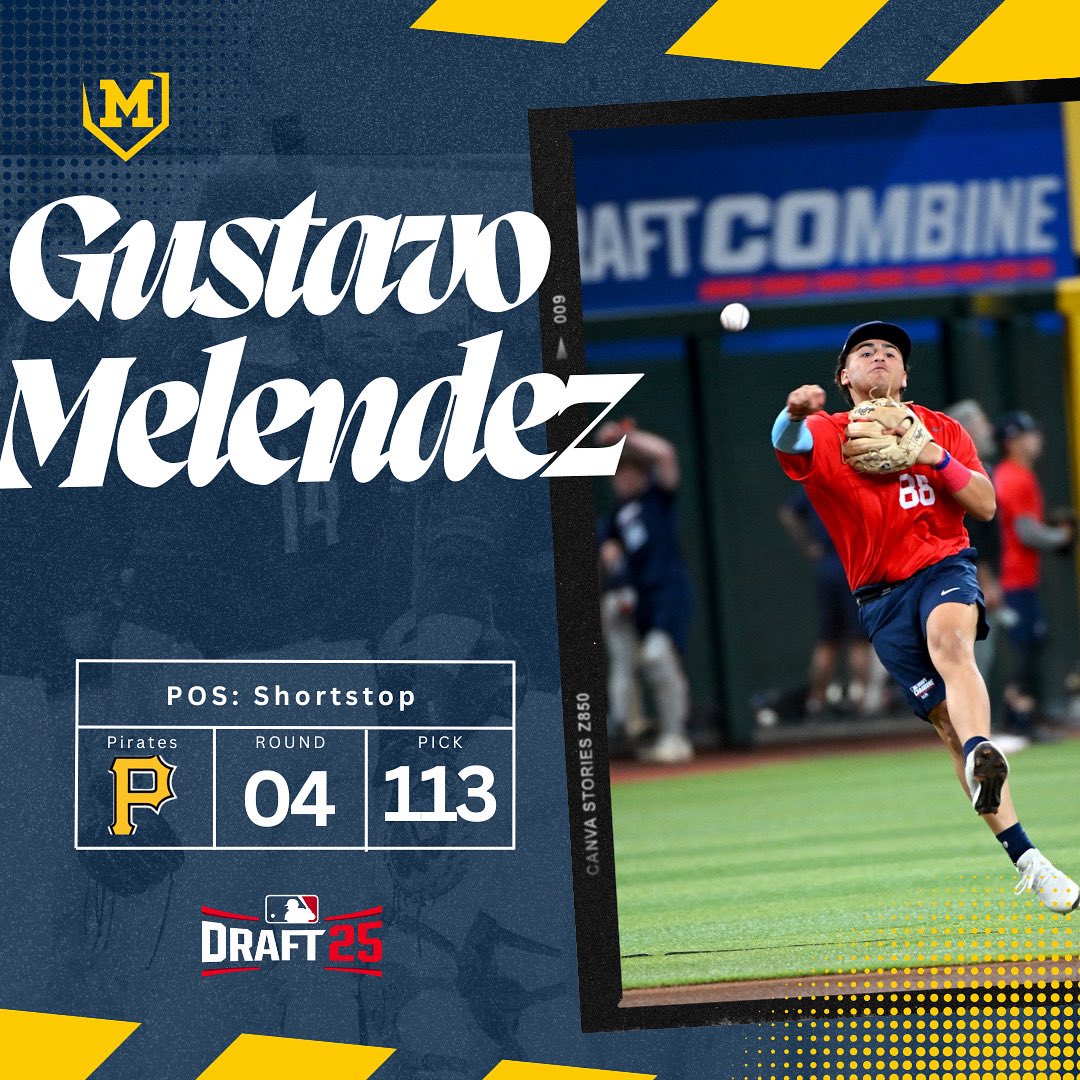 MidlandBasebal's tweet image. Congratulations to Skins Alumni, @gustymelendez on being selected in the 4th round by the @Pirates.
#OneFa〽️ #RollSkins