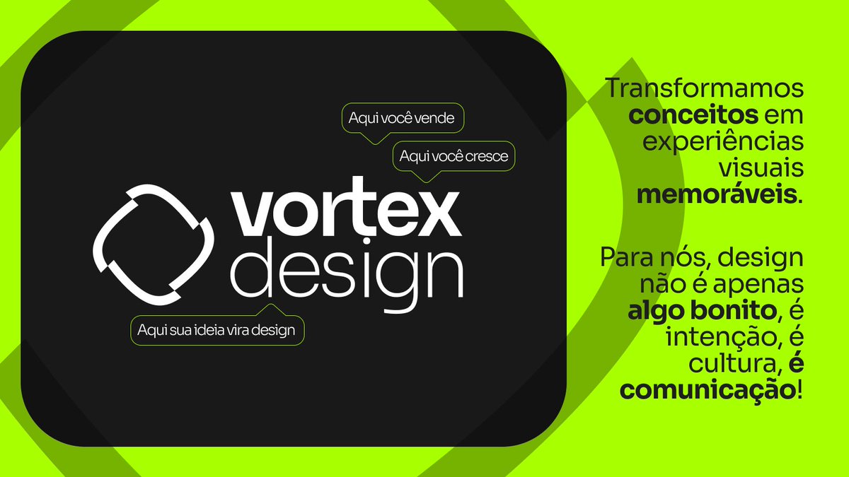 vortexdesignpt's tweet image. Se sua marca não comunica, ela desaparece.

Na Vortex, design não é só estética. É estratégia, cultura e impacto.

Criamos identidades que vendem, conectam e permanecem.

Pronto pra dar o próximo passo com a sua marca com a Vortex?

#DesignEstratégico #Branding #VortexDesign