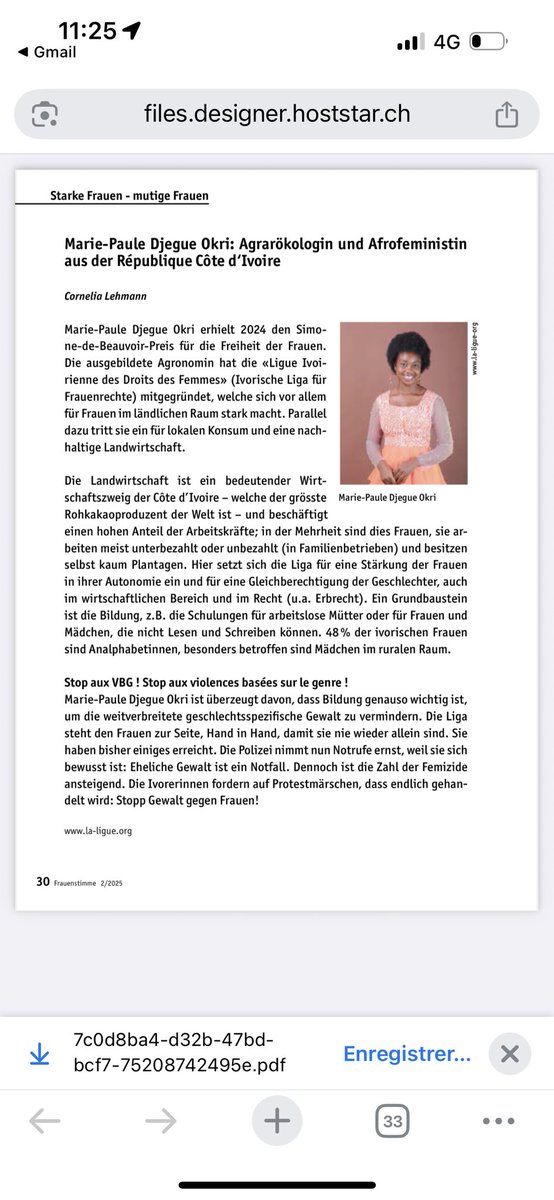 Je me retrouve dans un magazine suisse 🇨🇭.