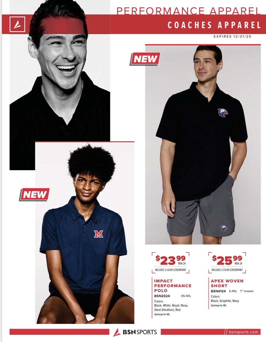 TylerBrownBSN's tweet image. ‼️ NEW BSN SPORTS PRODUCTS ‼️
Check out our brand new IMPACT PERFORMANCE POLO and APEX WOVEN SHORT!
Call, email, or DM me to get yours today!
@BSNSPORTS_FL
@BSNSPORTS
#TheHeartOfTheGame
