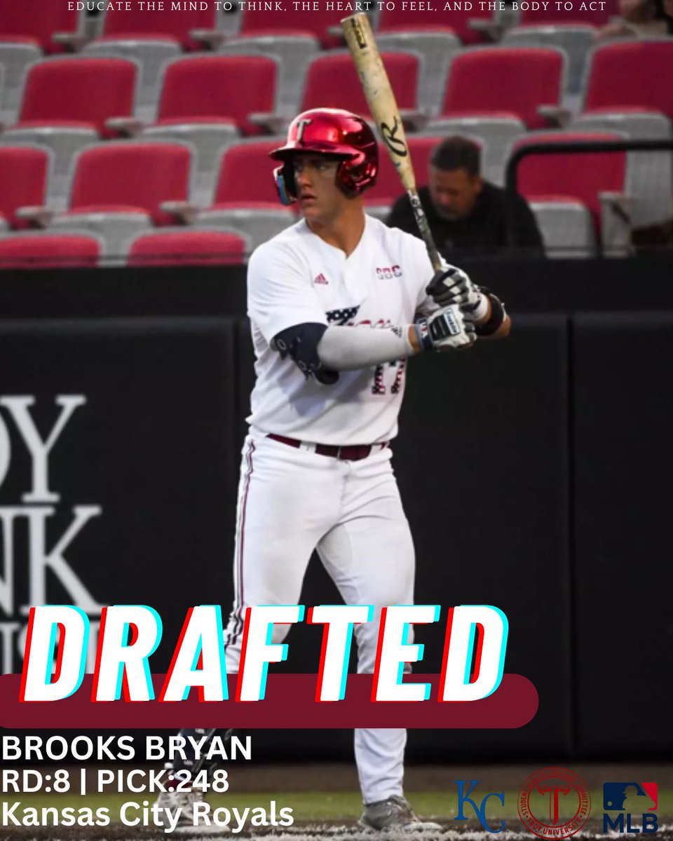 Congratulations to our very own Brooks Bryan on being selected in the 2025 MLB Draft by the Kansas City Royals! ⚾️⚔️