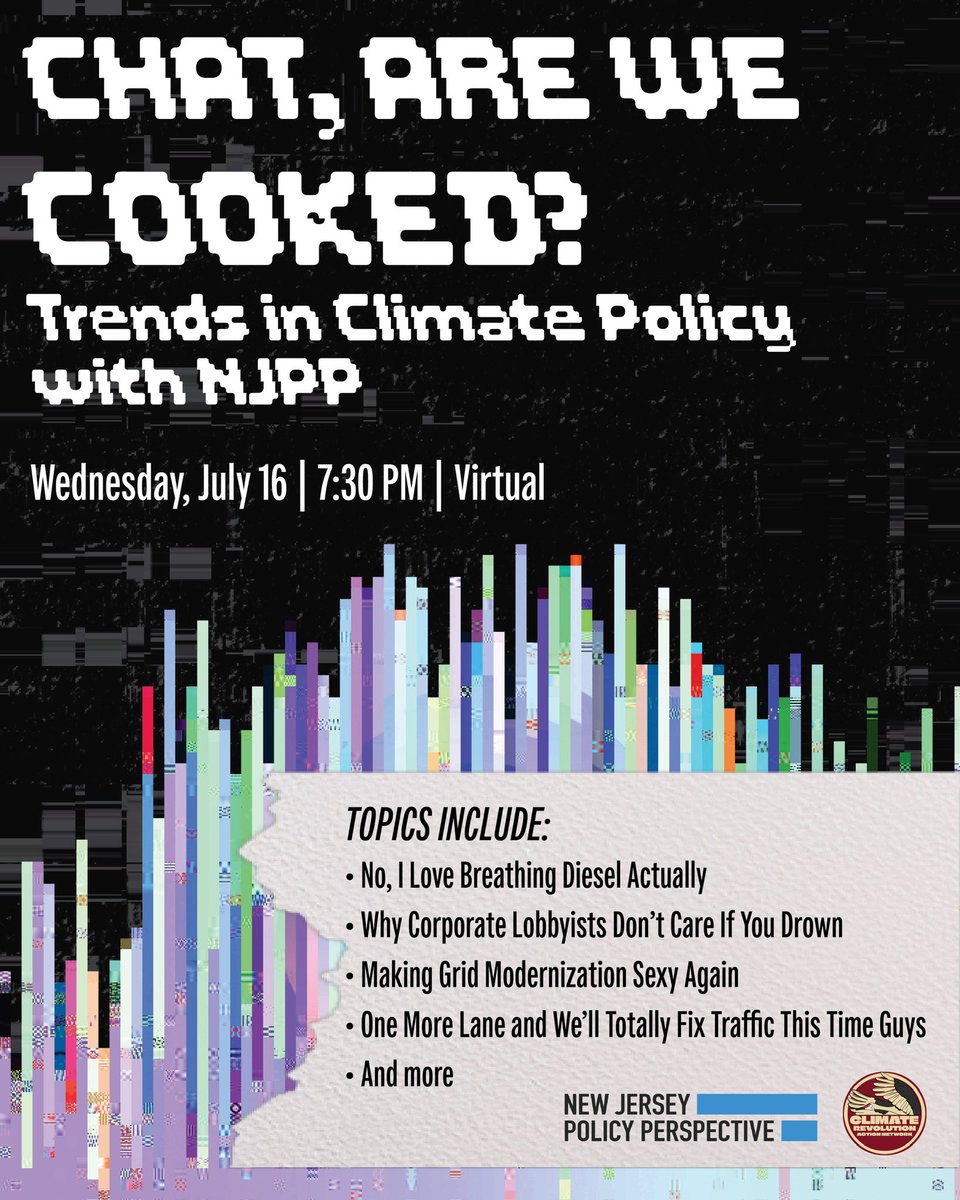 BenDziobek's tweet image. Join me and @alexfromNJ this Wednesday for Chat, Are We Cooked? Trends in Climate Policy!
climaterevolutionnj.org/policytrends