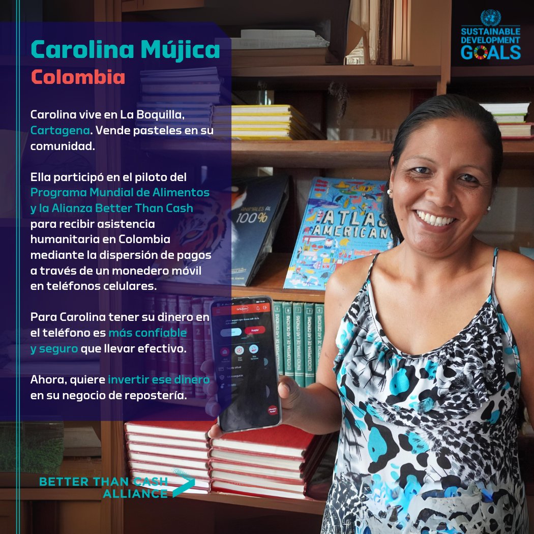 Better Than Cash Alliance (@betterthan_cash) on Twitter photo 🇨🇴 Los monederos móviles para asistencia humanitaria transforman la vida de mujeres migrantes en #Colombia:
-> 94% desea seguir usándolos
-> 95% fortaleció su independencia económica
Conoce los resultados del piloto de <a href="/WFP_Colombia/">WFP Colombia - Programa Mundial de Alimentos 🇨🇴</a> & <a href="/BetterThan_Cash/">Better Than Cash Alliance</a>: betterthancash.org/alliance-repor… 🇨🇴 Los monederos móviles para asistencia humanitaria transforman la vida de mujeres migrantes en #Colombia:
-> 94% desea seguir usándolos
-> 95% fortaleció su independencia económica
Conoce los resultados del piloto de <a href="/WFP_Colombia/">WFP Colombia - Programa Mundial de Alimentos 🇨🇴</a> & <a href="/BetterThan_Cash/">Better Than Cash Alliance</a>: betterthancash.org/alliance-repor…