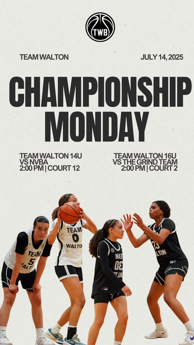 Team Walton (@teamwaltonbball) on Twitter photo Team Walton 14U & 16U looking to win it all at <a href="/niketoc/">Nike Tournament of Champions</a> today! #BeLimitless #TeamWalton Team Walton 14U & 16U looking to win it all at <a href="/niketoc/">Nike Tournament of Champions</a> today! #BeLimitless #TeamWalton