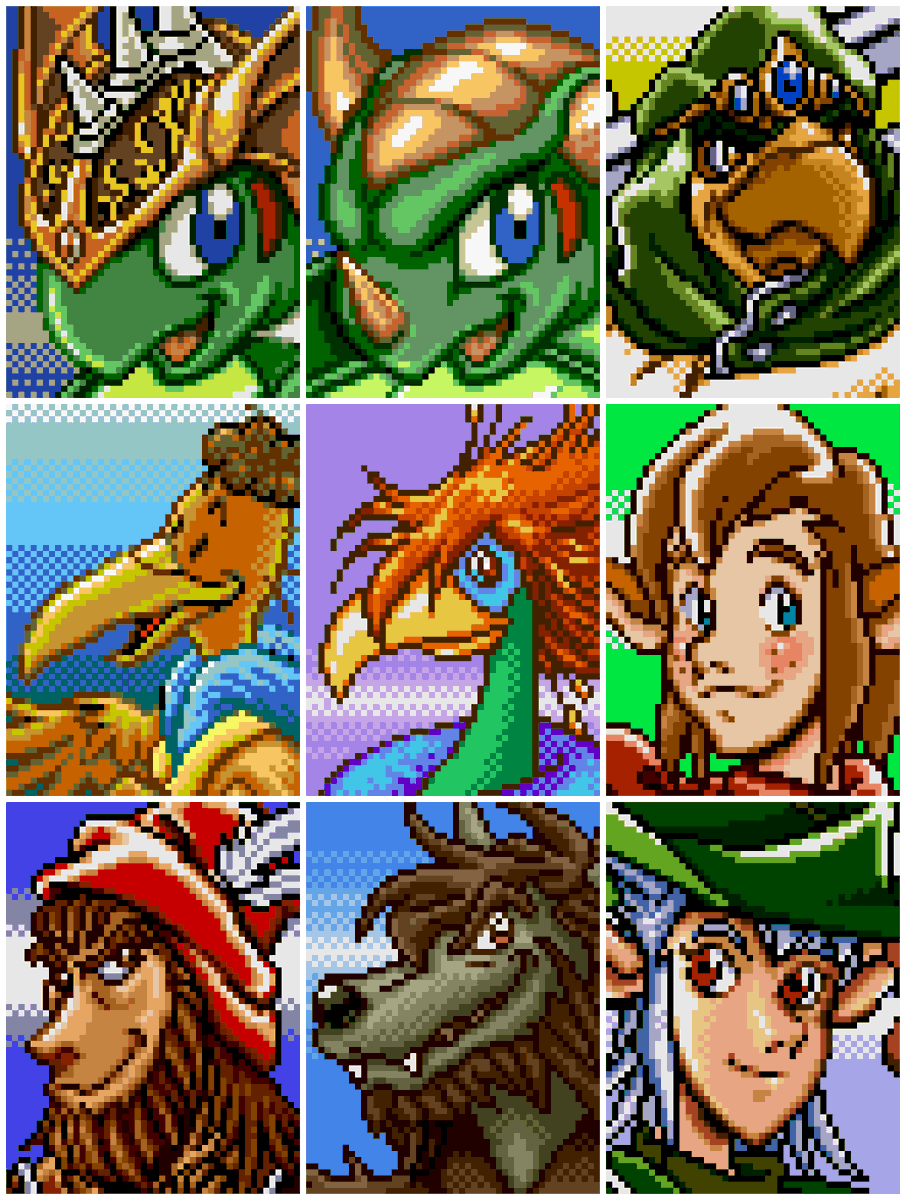 FantasyAnime's tweet image. Character portraits in Shining Force 2 (Genesis/Mega Drive)