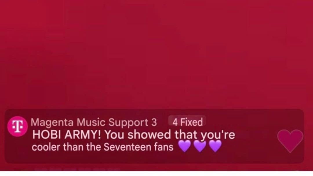 ice 🍒❤️🔥 :) (@cheolhanclub) on Twitter photo Again, dragging and mentioning a diff artist and fandom is so unprofessional and uncalled for. We r busy minding our own business here, you should've done that too
<a href="/MagentaMusik/">MagentaMusik</a> <a href="/MagentaTV/">MagentaTV</a> <a href="/LollapaloozaDe/">Lollapalooza Berlin presented by Telekom</a>
#MagentaMusikApologize
#ApologizeToSVTCARATS
#RespectSVTCARATS Again, dragging and mentioning a diff artist and fandom is so unprofessional and uncalled for. We r busy minding our own business here, you should've done that too
<a href="/MagentaMusik/">MagentaMusik</a> <a href="/MagentaTV/">MagentaTV</a> <a href="/LollapaloozaDe/">Lollapalooza Berlin presented by Telekom</a>
#MagentaMusikApologize
#ApologizeToSVTCARATS
#RespectSVTCARATS