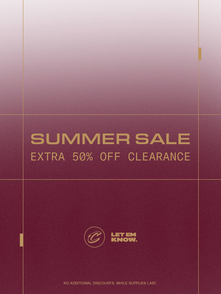 CavsTeamShop's tweet image. 🚨 SUMMER SALE ALERT 🚨
50% Off Clearance ➡️ cavs.com/shop
Turn up the heat this summer with our Cavaliers Summer Sale 🔥