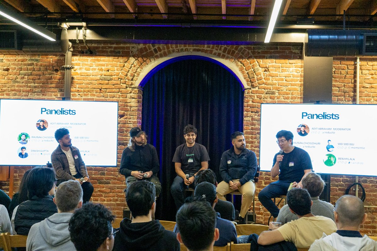 wei-wei (@wuweiweiwu) on Twitter photo I love the SF founder community. Kinda insane how much we've come since the batch last year 🚀
Last Thursday, I got to jam with fellow founders about everything from enterprise deal strategy to building production ready products.
Thanks to my fellow panelists <a href="/raunakdoesdev/">Raunak Chowdhuri</a>, I love the SF founder community. Kinda insane how much we've come since the batch last year 🚀
Last Thursday, I got to jam with fellow founders about everything from enterprise deal strategy to building production ready products.
Thanks to my fellow panelists <a href="/raunakdoesdev/">Raunak Chowdhuri</a>,