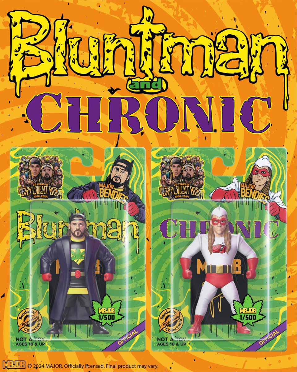 JayMewes's tweet image. Bluntman and Chronic on sale NOW!
Get yours at CollectMajor.com!
Bluntman and Chronic @CollectMajor are both limited to 500 each.