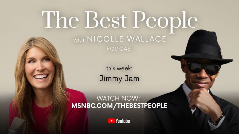 MSNBCPR's tweet image. NEW: Five-time Grammy Award winner Jimmy Jam joins @NicolleDWallace in the latest episode of @MSNBC's chart-topping podcast, “The Best People with Nicolle Wallace," out now on YouTube and across podcast platforms.
Listen now: tinyurl.com/2s4kw8rr