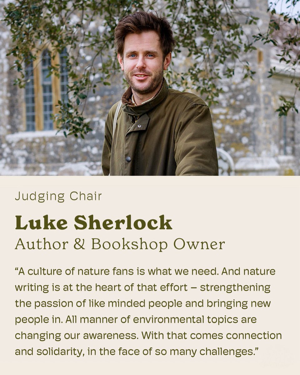 Sherlock_Pages's tweet image. A real honour to be acting as Judging Chair for the Wainwright Prize for Nature Writing 2025: