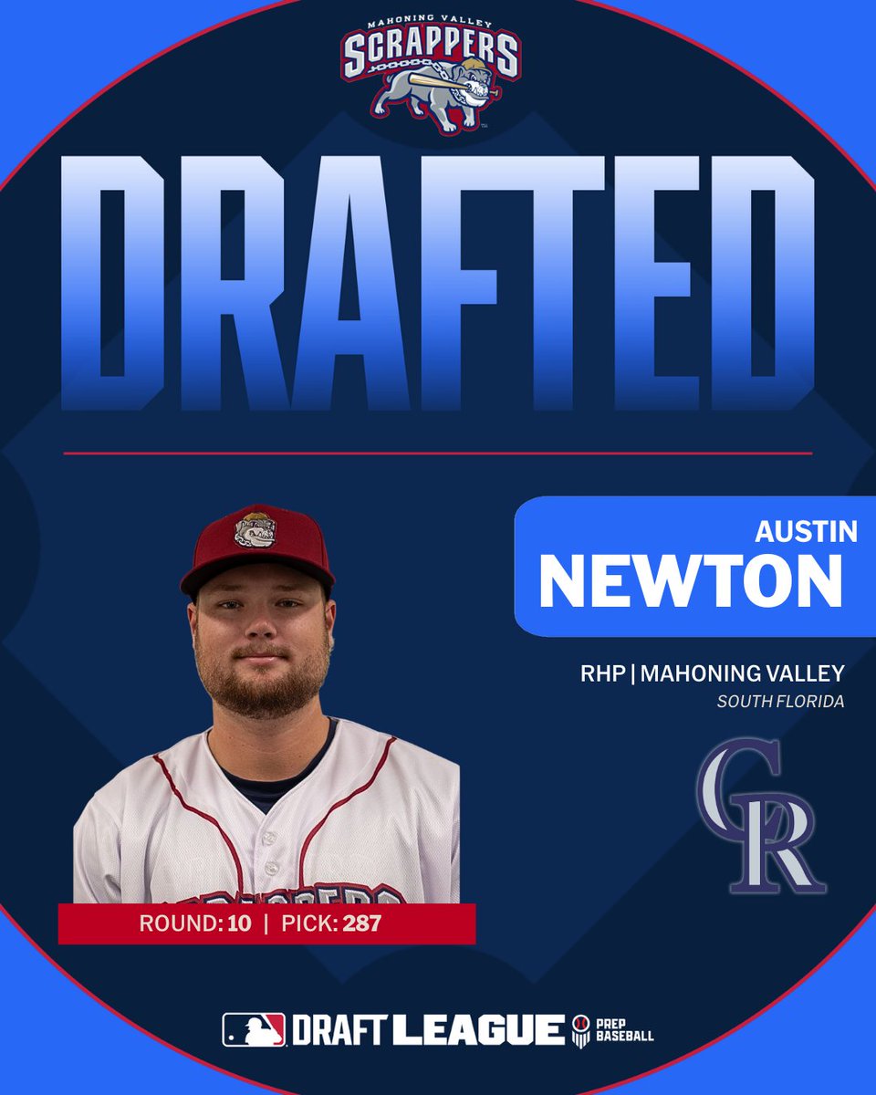 MLB Draft League (@mlbdraftleague) on Twitter photo Austin Newton β‘οΈ #Rockies
The <a href="/Rockies/">Colorado Rockies</a> have selected RHP Austin Newton (<a href="/austinnewton26/">Austin Newton</a>, @MVScrappers) with the 287th pick (10th rd) in the <a href="/MLBDraft/">MLB Draft</a>!
4 GS, 1-0, 16 IP, 0.56 ERA, 0.88 WHIP, .218 BAA, 10 K/2 BB Austin Newton β‘οΈ #Rockies
The <a href="/Rockies/">Colorado Rockies</a> have selected RHP Austin Newton (<a href="/austinnewton26/">Austin Newton</a>, @MVScrappers) with the 287th pick (10th rd) in the <a href="/MLBDraft/">MLB Draft</a>!
4 GS, 1-0, 16 IP, 0.56 ERA, 0.88 WHIP, .218 BAA, 10 K/2 BB