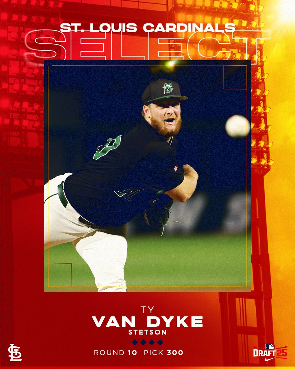 With the 300th pick in the 2025 MLB Draft, the St. Louis Cardinals select RHP Ty Van Dyke!