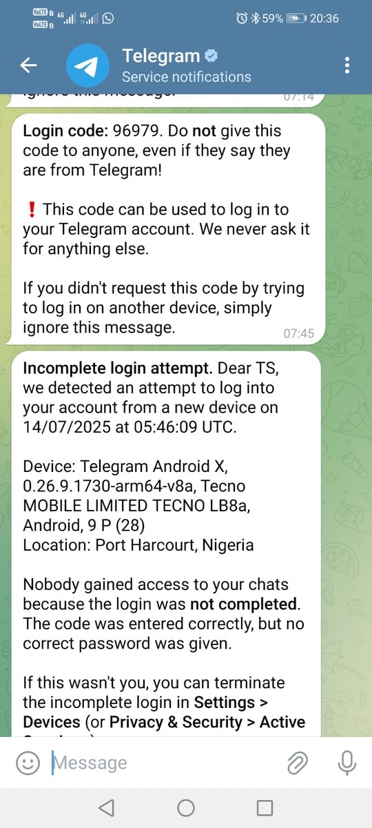 TSOT_777's tweet image. Almost got hacked. This guy used my colleague picture name and surname. Then my emails were blocked including Telegram.
