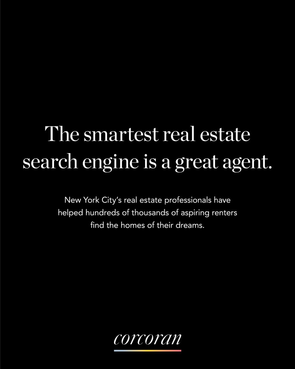 In New York City, not all homes are searchable online. Your Corcoran real estate agent can help you find listings that aggregator sites never see. DM if you're looking to rent! #FAREact #Corcoran