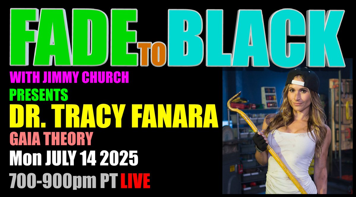 JChurchRadio's tweet image. This Week on FADE to BLACK:
Mon: Dr. Tracy Fanara
Gaia Theory
Tues: Scott Wolter
Lewis and Clark Secret Vault
Wed: Dr. Heather Lynn
DMT Consciousness and Tech
Thur: Christopher Jordan
The Citizen Scientist is YOU
#f2b #media #ufo #breakingufo
#disclosure #conspiracy #radio…