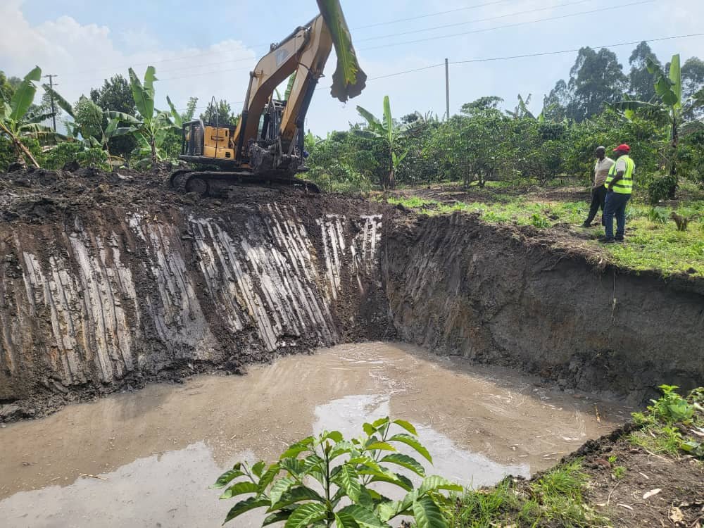 Images: In order to provide water for the demonstration at Kabuyanda Town Council, <a href="/AESAEALtd/">AESA East Africa Limited</a> on behalf of <a href="/ICRP_Uganda/">Irrigation for Climate Resilience Project</a> has excavated valley tanks at site 3 and 4
#Irrigation 
#IcrpUpdates
#DemoSites
#Kabuyanda