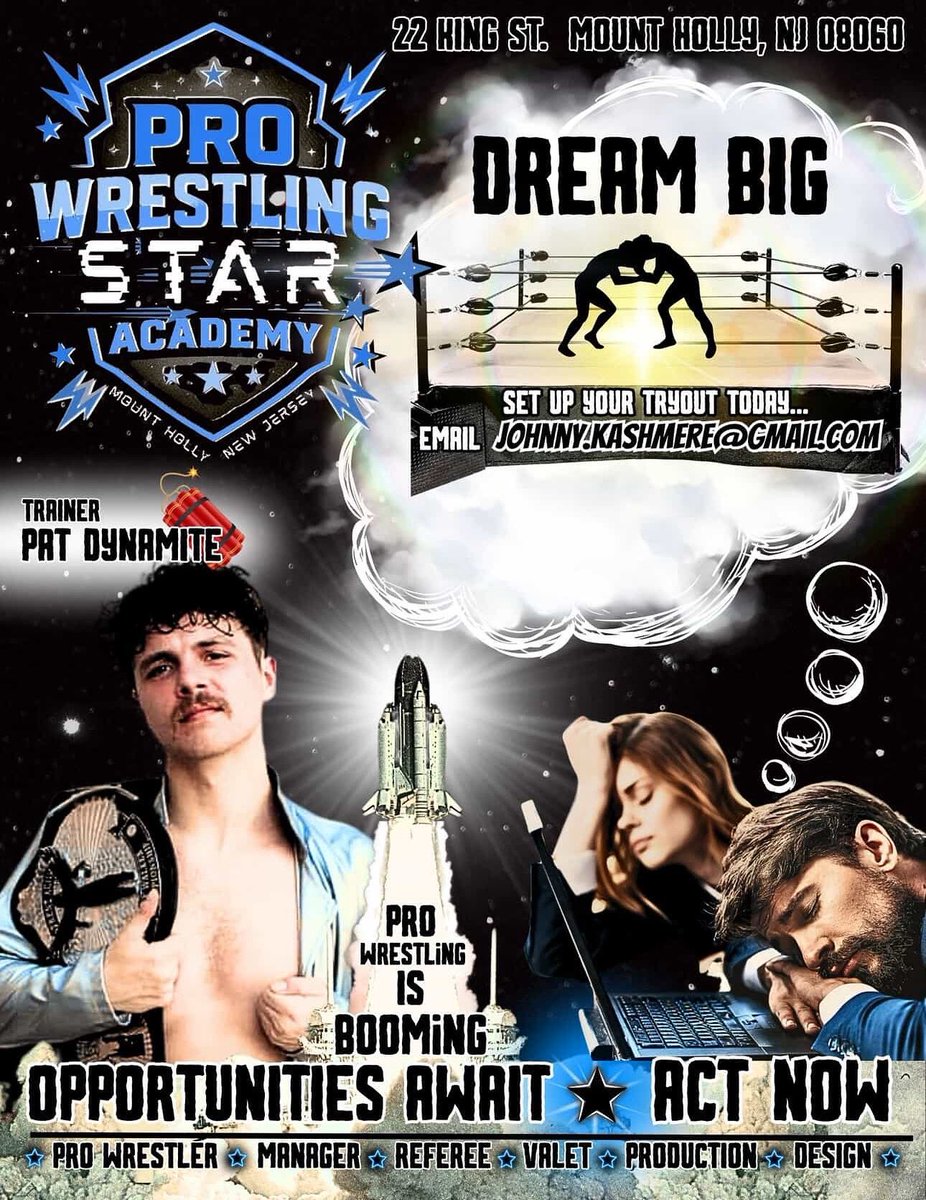 PatDynamite's tweet image. OPEN RING SCHEDULE FOR THE WEEK‼️
Have questions?
DM me for info!
Little to no experience?
Email Johnny.Kashmere@gmail.com to set up a tryout!