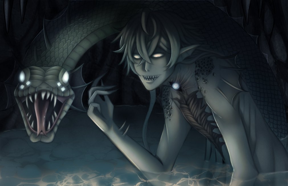MushanASMR's tweet photo. Drown in your Sorrow and Fears.

Thanks to @teashiiro  (Follow and Support her work on VGEN with a commission or two..or three) for my new Audio background new Epic Audio coming soon!

#epicthemusical #scylla #genderbend #art #artwork https://t.co/xojKlibleW