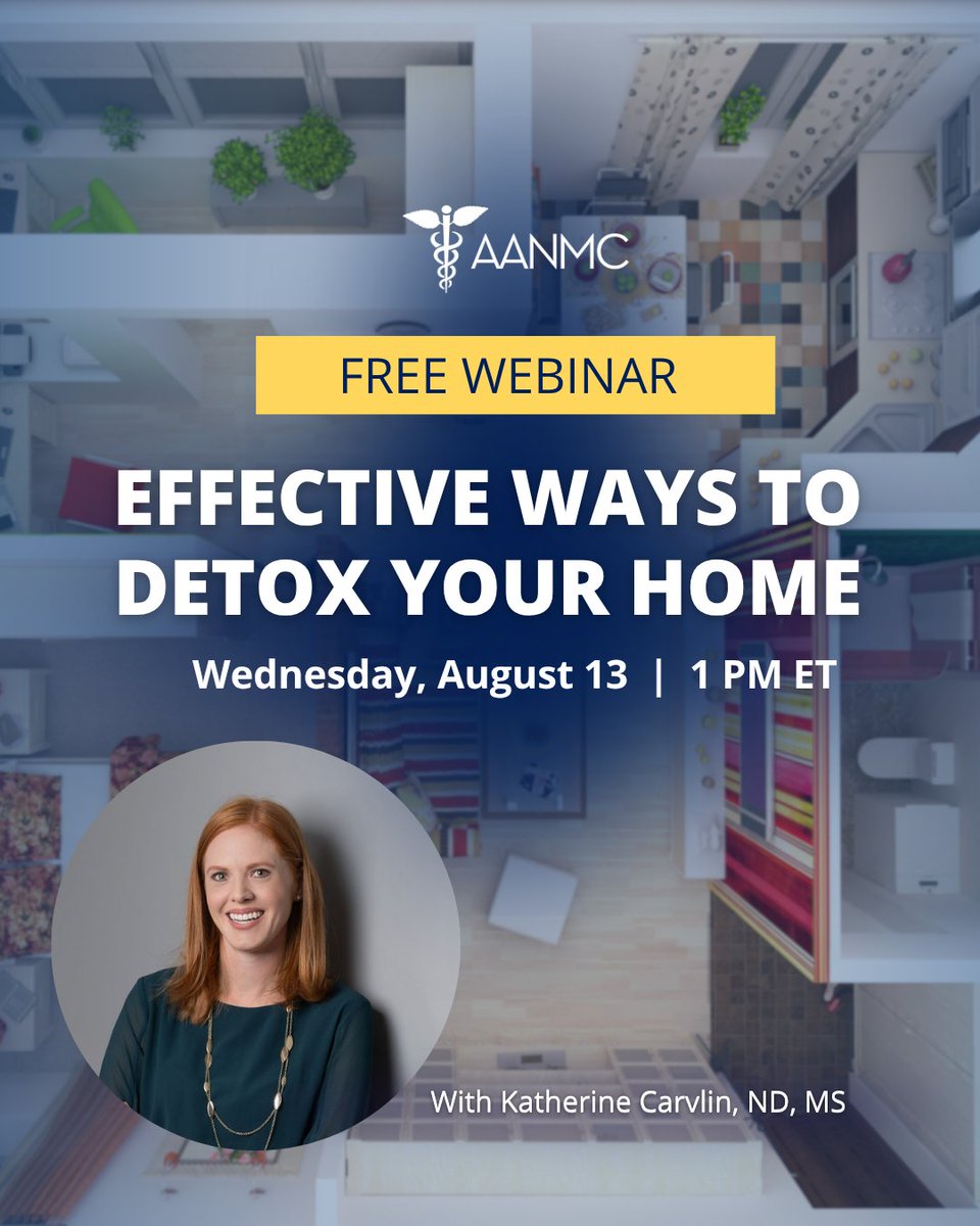 Join us for a free webinar with Katherine Carvlin, ND, President of the National Association of Environmental Medicine, as she walks us through how to detox your home. Register now!  aanmc.pulse.ly/hwojha0z3s

#toxinfree #healthyhome #lowtoxliving #lowtoxhome #naturopathicmedicine