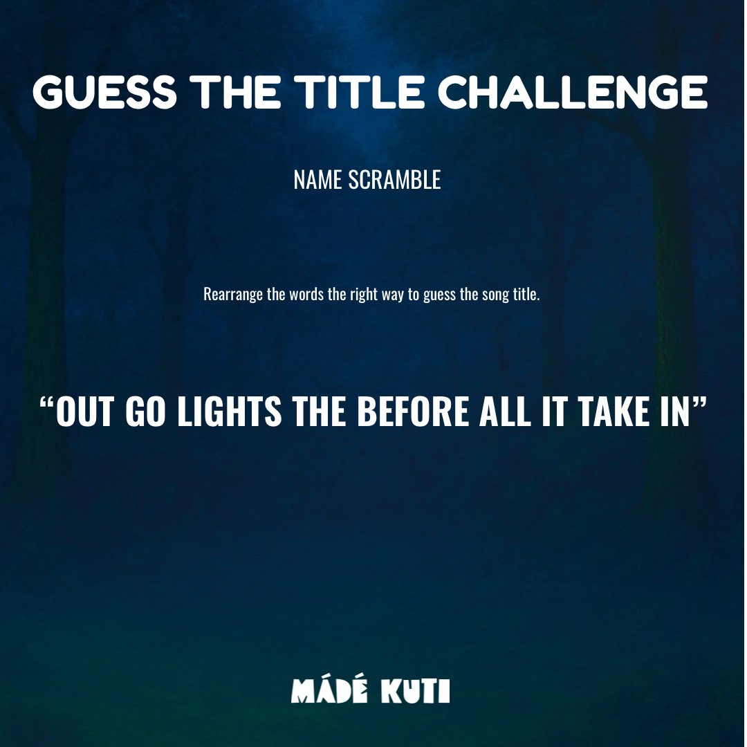 madeakuti's tweet image. 10k to the first correct comment of this unreleased track of my upcoming sophomore album #guessinggame #chapter1wheredoeshappinesscomefrom