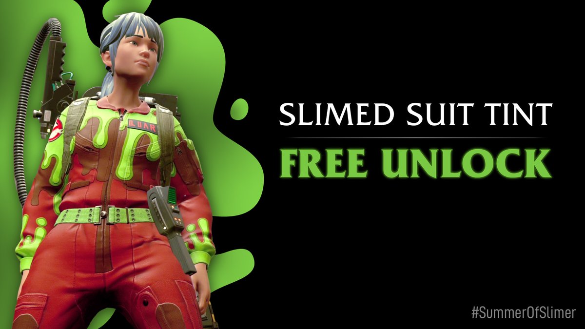 GhostbustersSU's tweet image. What's the Summer of Slimer without a little slime?!
As a special treat, we're unlocking the Slimed Suit Tint for EVERYONE for FREE.
Happy sliming, everybody!