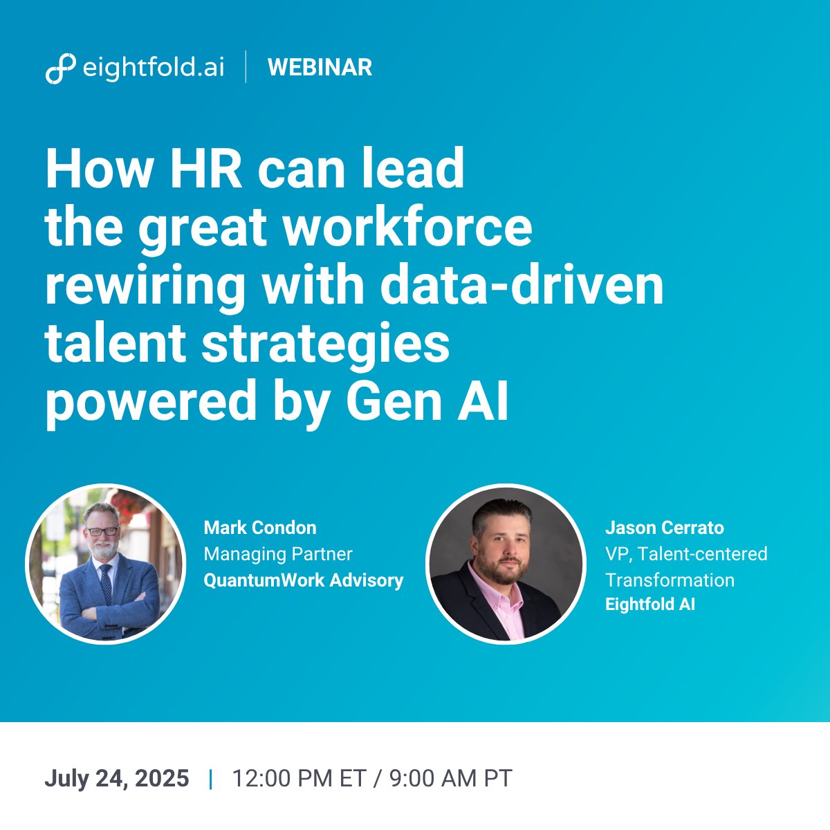 Backed by new research from QuantumWork Advisory, our upcoming webinar will explore how to move from intuition to evidence, align talent with evolving business needs, and demonstrate HR’s impact with clarity and confidence.

🔗 Secure your spot today! bit.ly/3TEc5w5