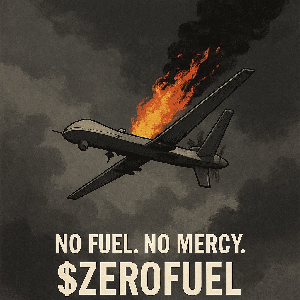 fuelisgone's tweet photo. The last drone flew.
The fuel ran out.
But you stayed behind.

With nothing left... except $ZEROFUEL.

The meme war begins now.
You play. You earn. You rise.

NO FUEL. NO MERCY.

🔻
#ZEROFUEL #memecoin #pumpfun #Solana #airdrop #ct #CryptoGame #shitcoinseason #degen #SolanaGems https://t.co/8Ha46uuxpt