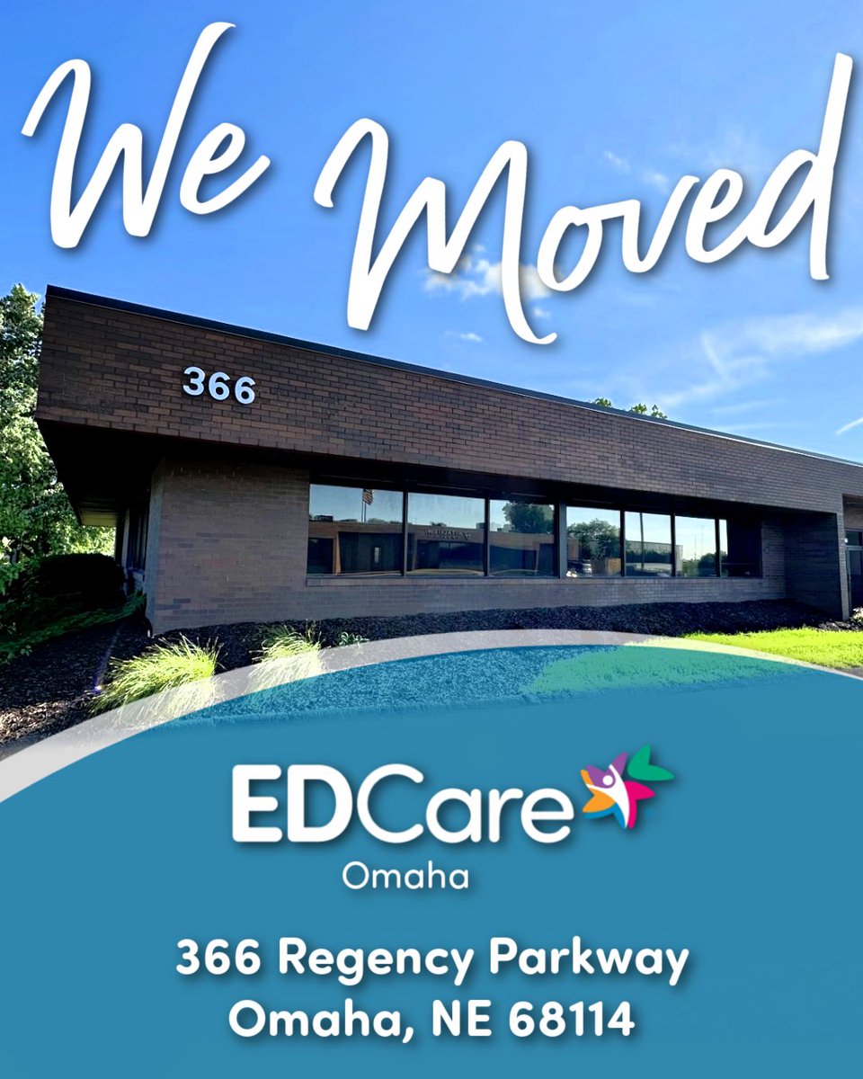 #EDCare Omaha has moved! We've officially settled into our new space located in the Regency neighborhood. Our new location offers easier access across the metro and a more spacious environment designed with healing in mind! eatingdisorder.care/locations/omah…

#EDRecovery #NewLocation