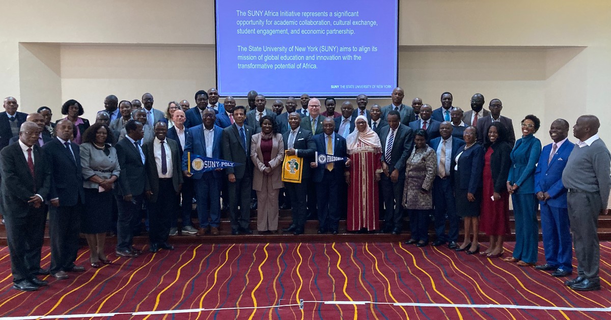sunyoswego's tweet image. This week, #SUNYOswego President Peter Nwosu travels to Kenya and Rwanda with @SUNY leader and presidents of @SUNYPolyInst and @FredoniaU to expand global partnerships and student opportunities. πβοΈ