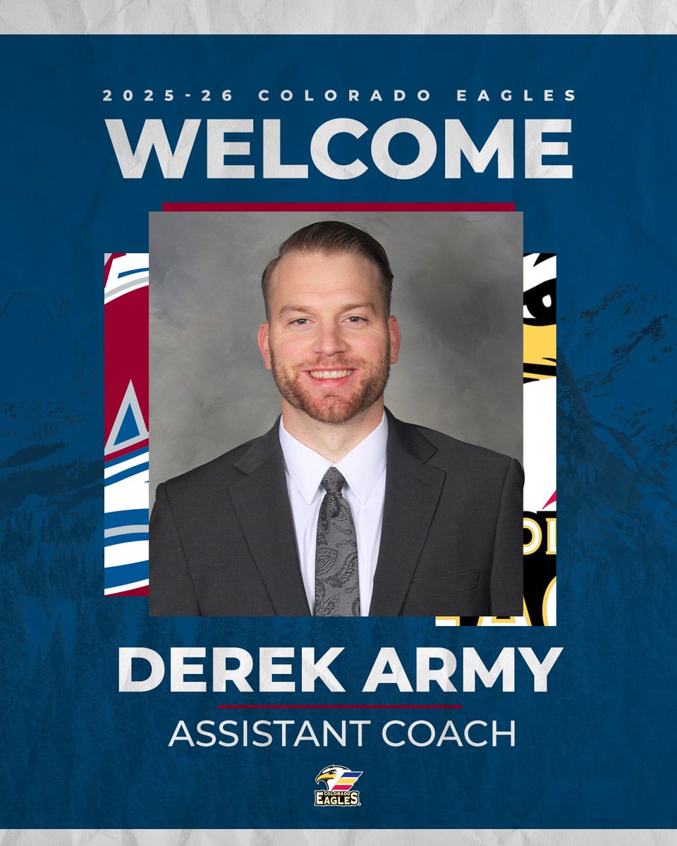 Derek Army has been named Assistant Coach of the Colorado Eagles.