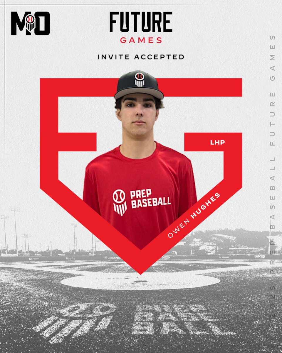 𝗜𝗡𝗩𝗜𝗧𝗘 𝗔𝗖𝗖𝗘𝗣𝗧𝗘𝗗 ✅

LHP Owen Hughes (Rockhurst) is locked to represent Team Missouri at the 2025 <a href="/prepbaseball/">Prep Baseball</a> Future Games!

👤: loom.ly/-U4Z3D0 // <a href="/OwenHughesKC/">Owen Hughes</a>