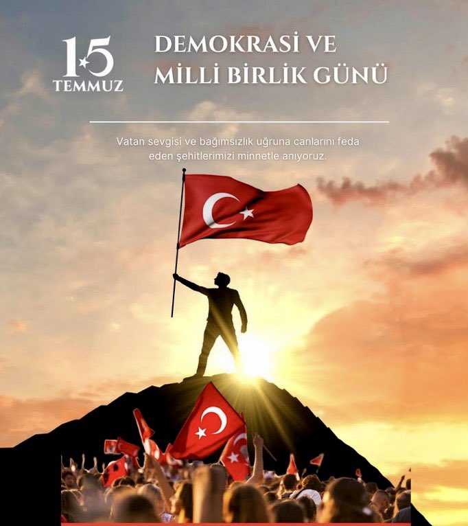 15 Temmuz Demokrasi ve Milli Birlik Günü’nün yıl dönümünde; vatanımızın birliği, milletimizin iradesi için canlarını feda eden aziz şehitlerimizi rahmetle anıyor, kahraman gazilerimize minnet ve şükranlarımı sunuyorum.

Unutmadık, unutturmayacağız.

#15Temmuz