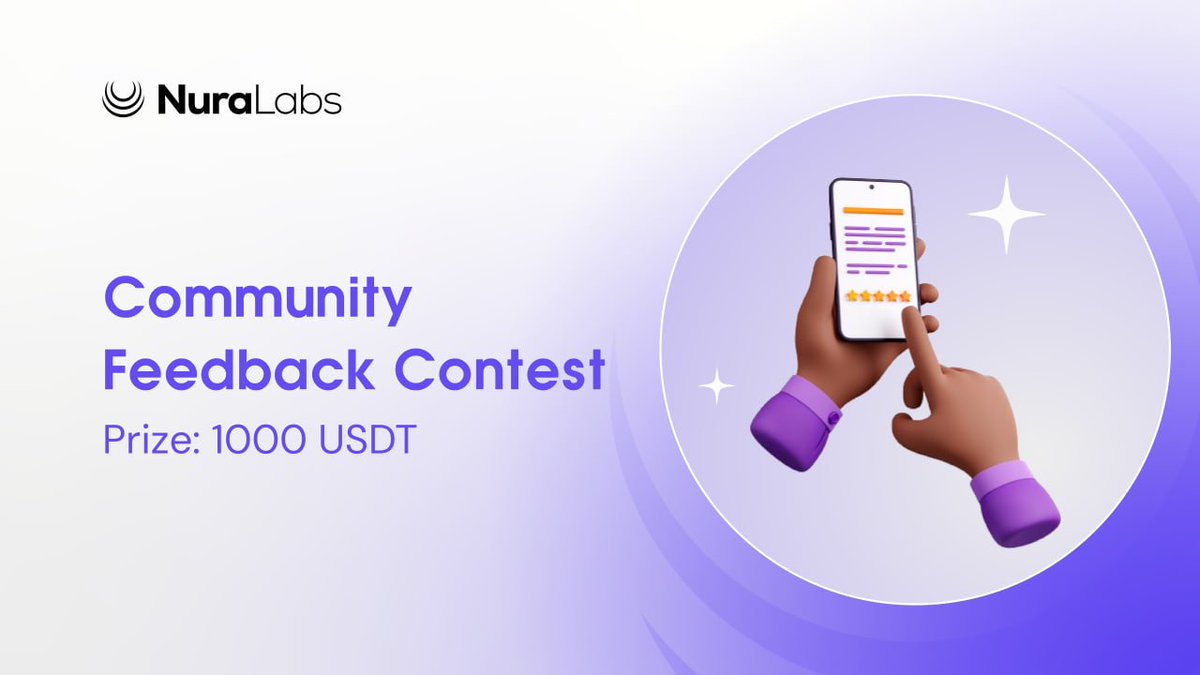 NuraLabs's tweet image. What if your bug report, feature idea, or honest suggestion could earn you USDT? 👀 💵
We’re launching a $1,000 Community Feedback Contest to shape the future of Nura Wallet — and 50 winners will get paid for their input.
Here’s how to join 👇