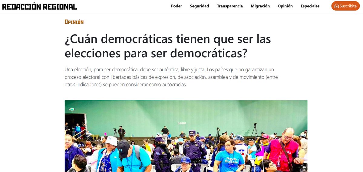 malaraotaola's tweet image. ¿Podemos hablar de "voluntad popular" cuando hay sólo una candidatura por cargo? 🇨🇺
¿Cuando se inundó la elección con $ público? 🇻🇪
¿Cuando un candidato tuvo presencia abrumadora en medios? 🇸🇻
¿Cuando sólo votó el 13%? 🇲🇽
Mi columna 👇
shorturl.at/fgeOU