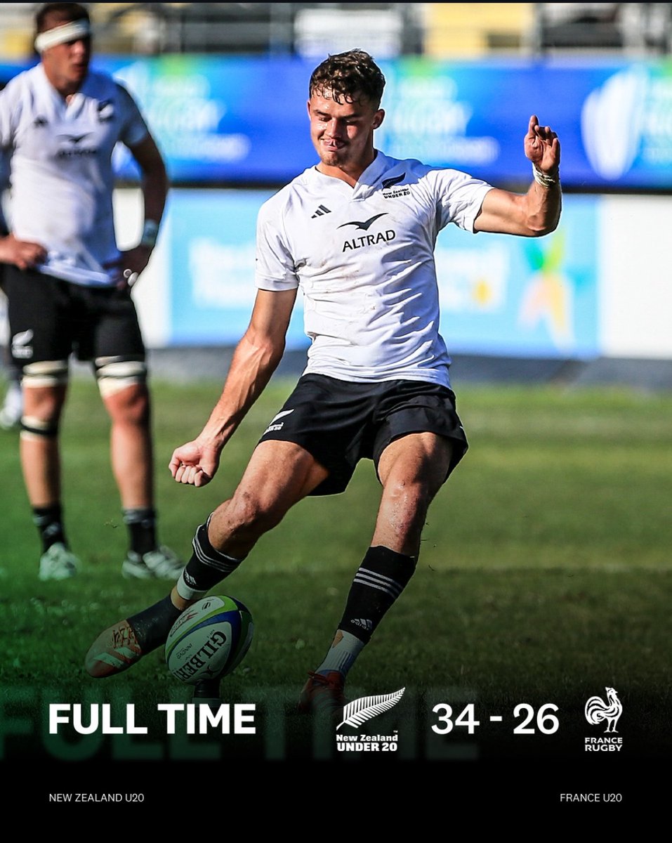 bensmithrugby's tweet image. New Zealand U20 lead for 99% of the semi-final against the future of the Top 14 and knock them out 34-26.