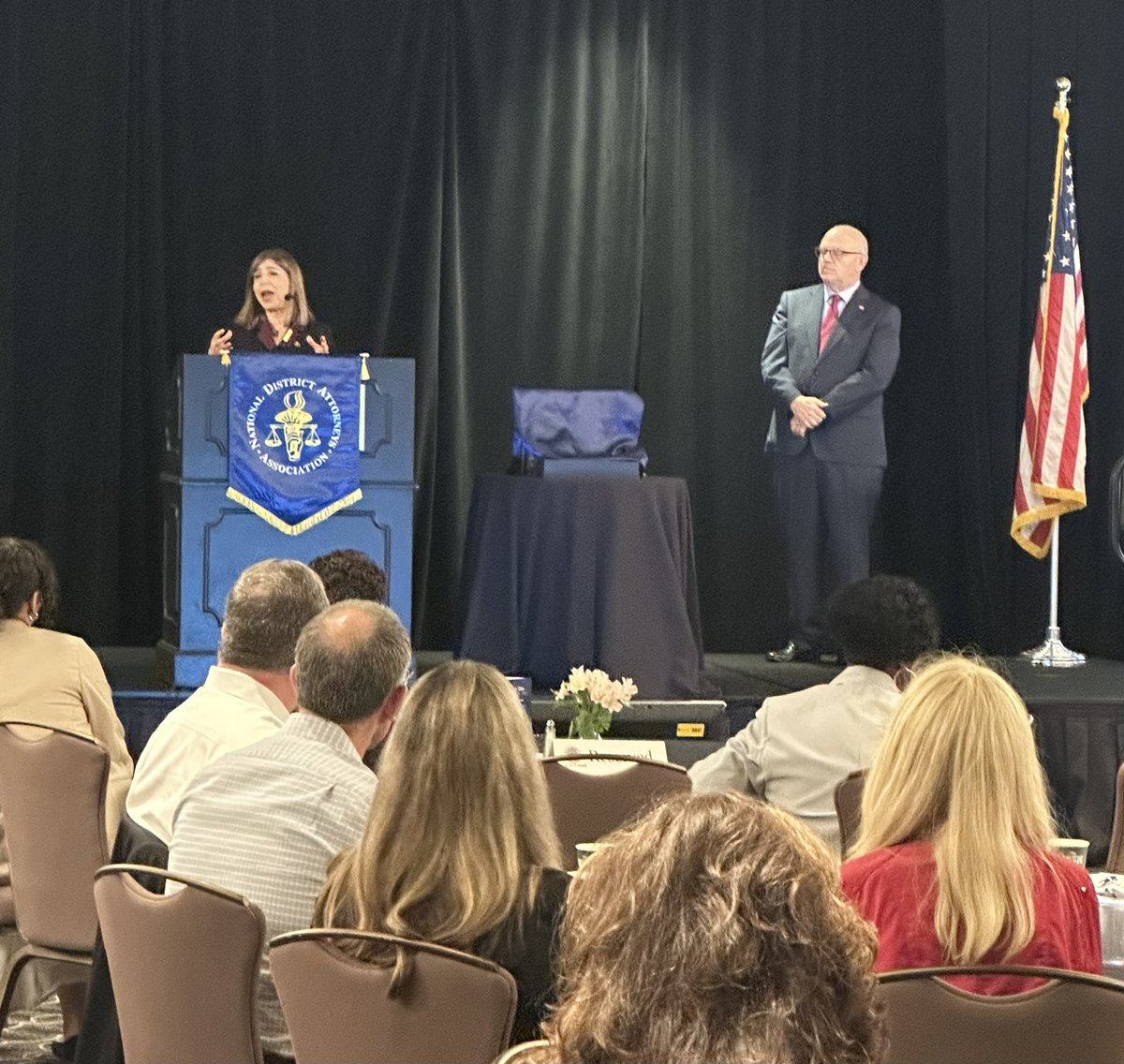 Thanks to outgoing <a href="/ndaajustice/">NDAA</a> President Summer Stephan for her relentless commitment to justice, fighting on behalf of victims, and service to her community. Thank you for your guidance and vision over the past year. I look forward to continuing to work together.